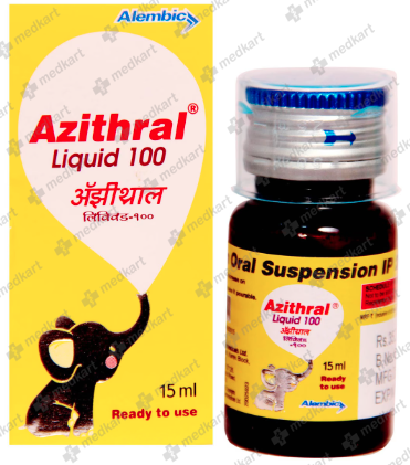 AZITHRAL 100MG SYRUP 15 ML