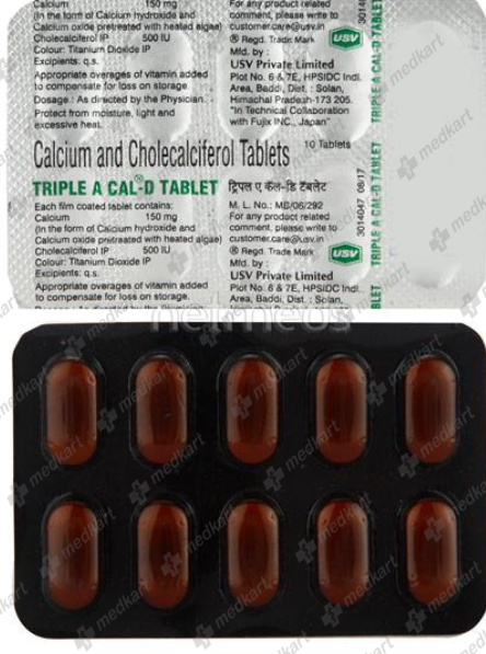 TRIPLE A CAL D TABLET 10'S