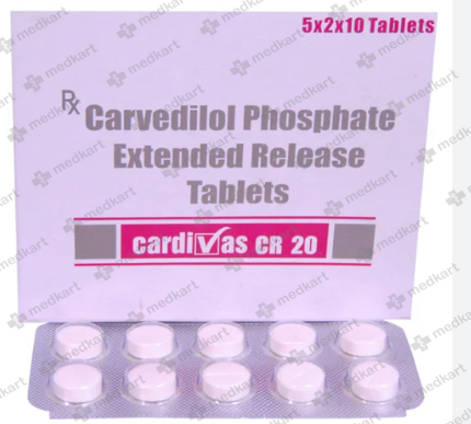 CARDIVAS CR 20MG CAPSULE 10'S