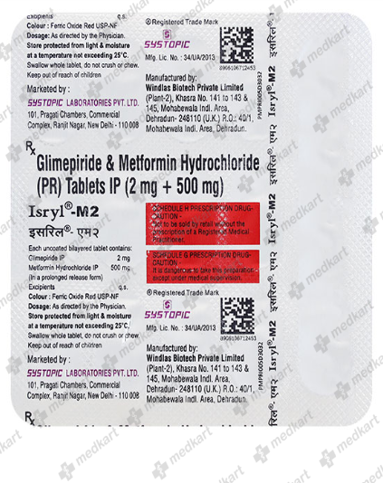 ISRYL M 2MG TABLET 15'S