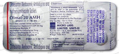 OLMAT AMH 20MG TABLET 10'S