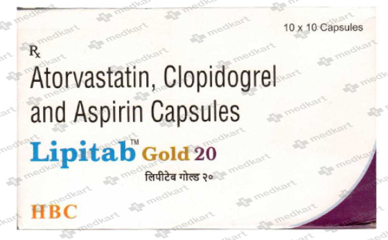 LIPITAB GOLD 20MG CAPSULE 10'S