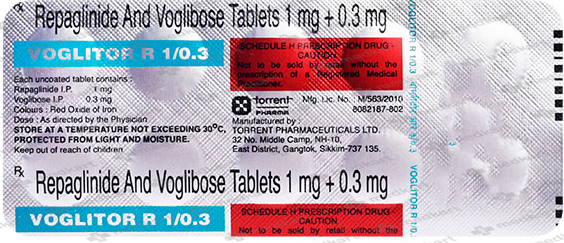 VOGLITOR R 1/0.3MG TABLET 10'S