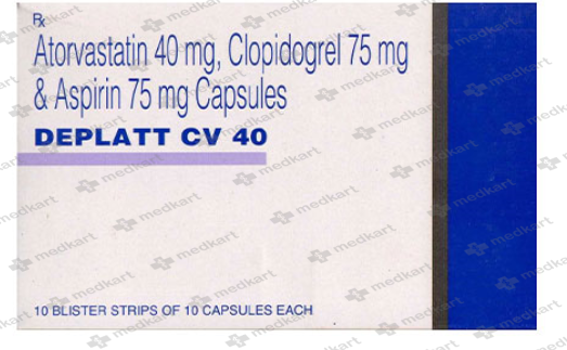 DEPLATT CV 40MG CAPSULE 10'S