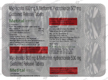 METITAL 500MG TABLET 10'S