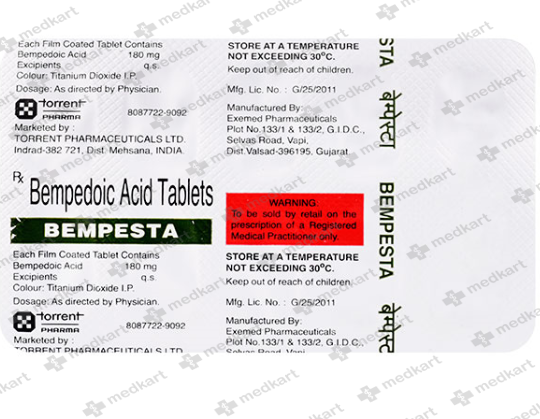 BEMPESTA 180MG TABLET 10'S