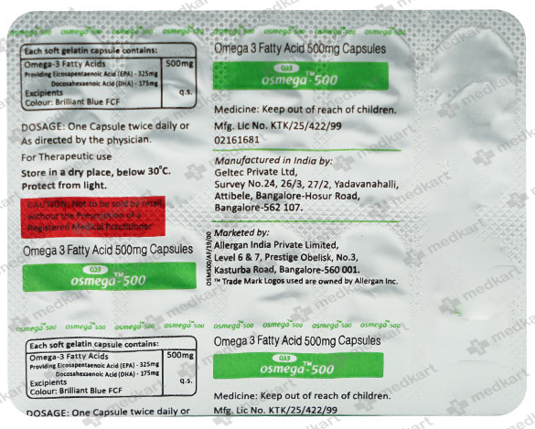 OSMEGA 500MG TABLET 10'S