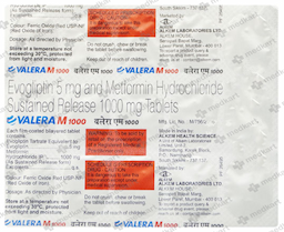 VALERA M 1000MG TABLET 10'S