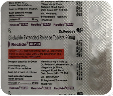 RECLIDE XR 90MG TABLET 15'S