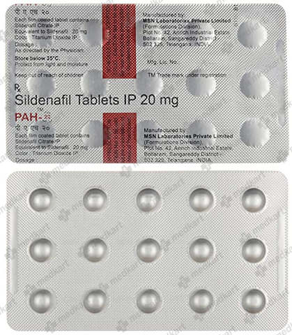 PAH 20MG TABLET 15'S