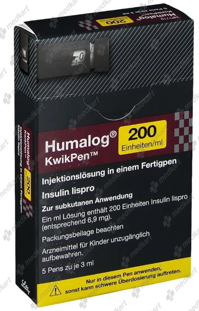 HUMALOG 200IU KWIK PEN 3 ML