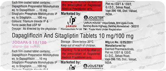 JODAPA S 10/100MG TABLET 10'S