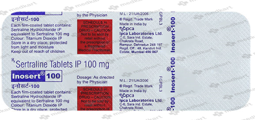 INOSERT 100MG TABLET 10'S