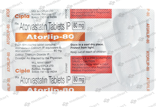 ATORLIP 80MG TABLET 7'S