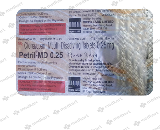 PETRIL MD 0.25MG TABLET 10'S