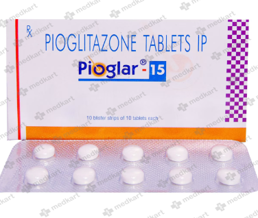 PIOGLAR 15MG TABLET 10'S