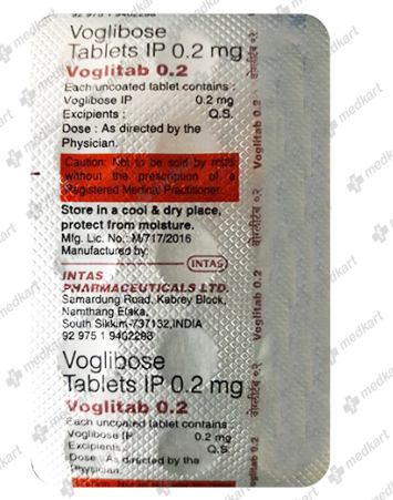 VOGLITAB 0.2MG TABLET 15'S