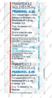 PRAMIROL 0.25MG TABLET 10'S