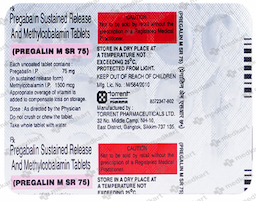 PREGALIN M SR 75MG TABLET 15'S