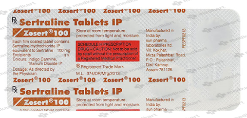 ZOSERT 100MG TABLET 10'S