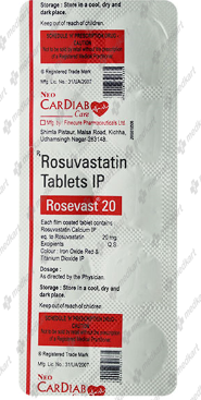 ROSEVAST 20MG TABLET 10'S