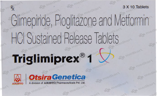 TRIGLIMIPREX 1MG TABLET 10'S