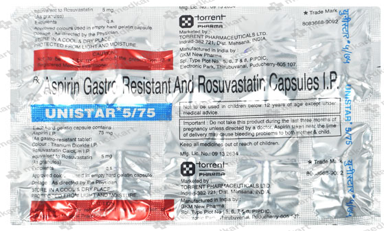 UNISTAR 5/75MG CAPSULE 10'S