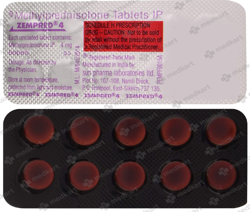 ZEMPRED 4MG TABLET 10'S