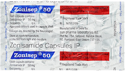 ZONISEP 50MG CAPSULE 10'S