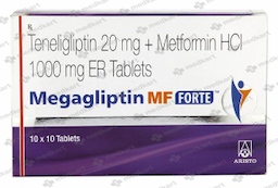 MEGAGLIPTIN MF FORTE 20/1000MG TABLET 10'S