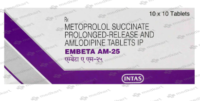 EMBETA AM 25MG TABLET 10'S