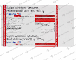 MACSITA M XR 100/1000MG TABLET 10'S