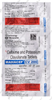 MAHACEF CV 200MG TABLET 6'S