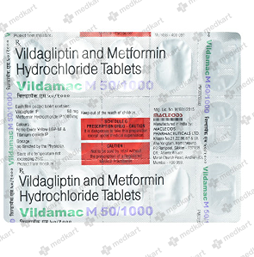 VILDAMAC M 50/1000MG TABLET 15'S