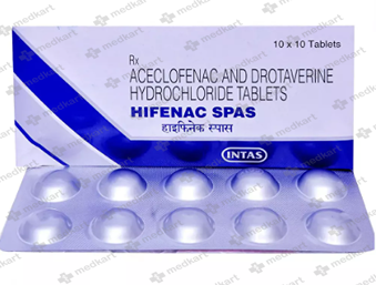 HIFENAC SPAS TABLET 10'S