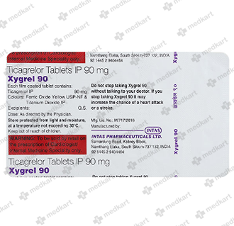 XYGREL 90MG TABLET 10'S