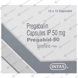 PREGABID 50MG CAPSULE 10'S