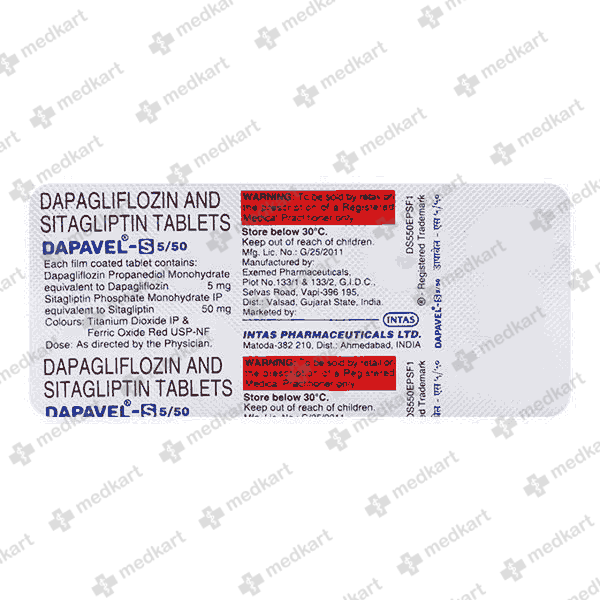 DAPAVEL S 5/50MG TABLET 10'S