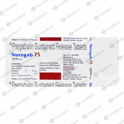 NUROGAB 75MG TABLET 10'S