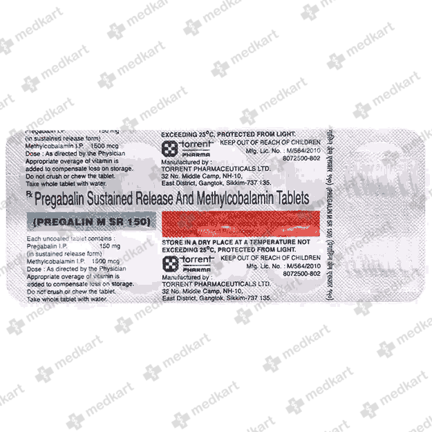 PREGALIN M SR 150MG TABLET 10'S