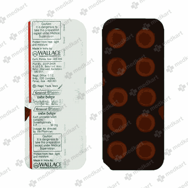 GRAVOL 50MG TABLET 10'S