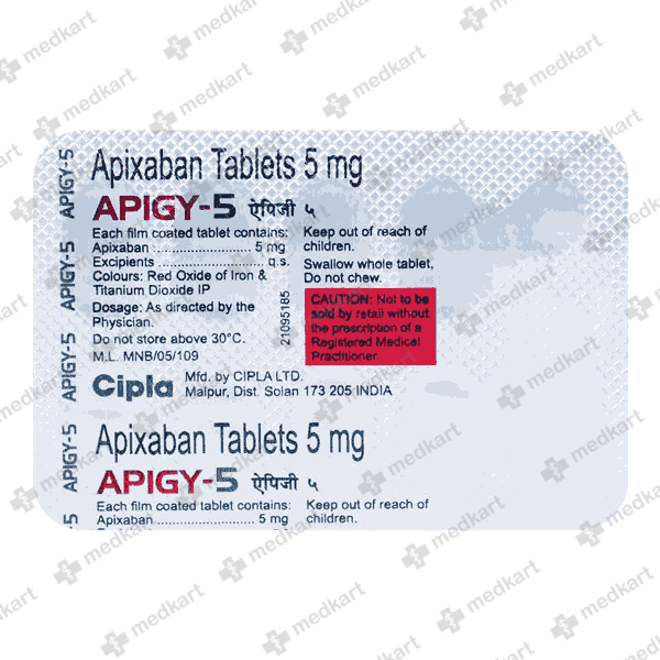 APIGY 5MG TABLET 10'S