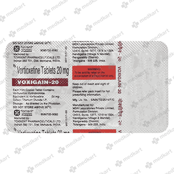 VOXIGAIN 20MG TABLET 10'S