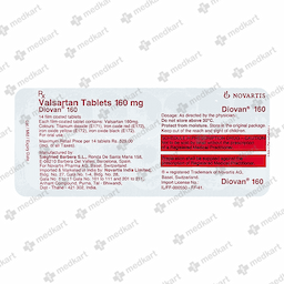 DIOVAN 160MG TABLET 14'S