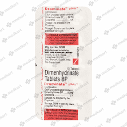 DRAMINATE 50MG TABLET 10'S