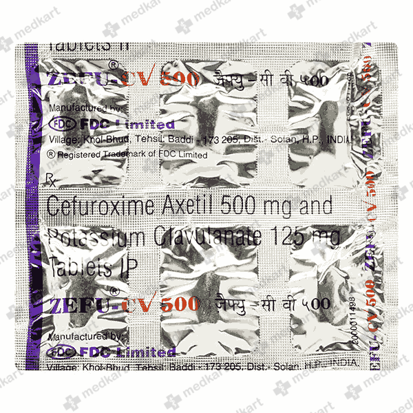 ZEFU CV 500MG TABLET 6'S