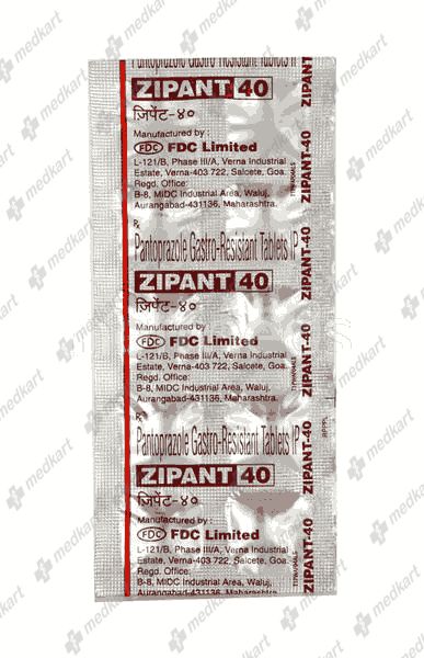 ZIPANT 40MG TABLET 10'S