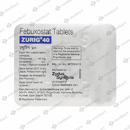 ZURIG 40MG TABLET 10'S