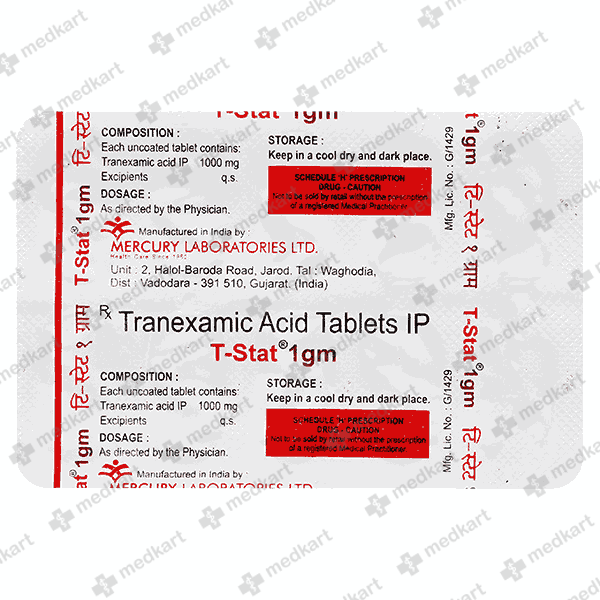 T STAT 1000MG TABLET 10'S