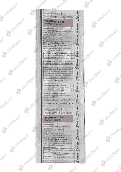 TELMISAT CT 40MG TABLET 10'S